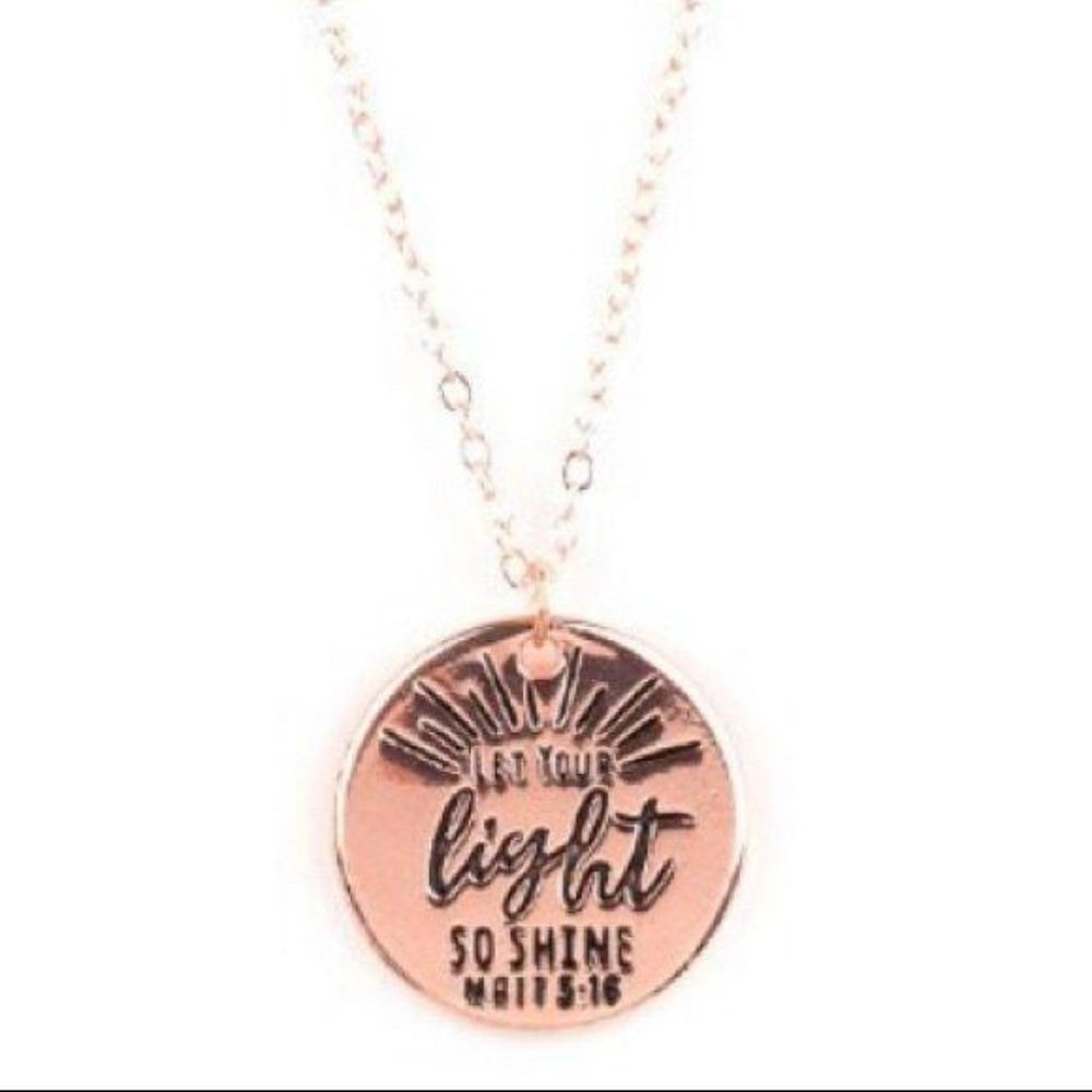 Let Your Light So Shine - Copper Necklace Earrings - Picture 1 of 2